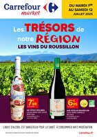 Les vins du roussillon des magasins Carrefour market Valable du 01 au 12 juillet 2025