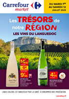 Les vins du languedoc des magasins Carrefour market Valable du 01 au 12 juillet 2025