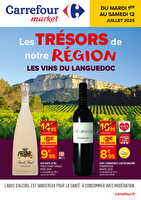 Les vins du languedoc des magasins Carrefour market Valable du 01 au 12 juillet 2025