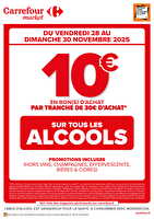Opération bons d’achat chez Carrefour market Valable du 28 au 30 novembre 2025