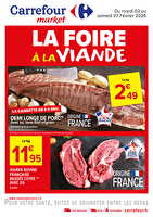 La foire à la viande chez Carrefour market Valable du 03 au 07 février 2026