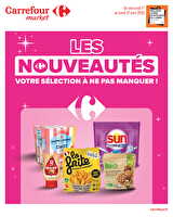Les nouveautés : votre sélection à ne pas manquer ! chez Carrefour market Valable du 01 au 27 avril 2026