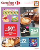 Petit déjeuner chez Carrefour market Valable du 17 au 29 mars 2026