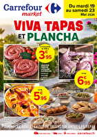 Viva tapas et plancha chez Carrefour market Valable du 19 au 23 mai 2026