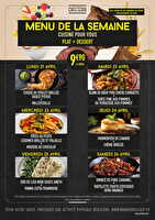 Menus cafeteria du lundi 21 au samedi 26 avril 2025 chez Carrefour Valable du 21 au 26 avril 2025