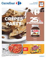 Crêpes party des magasins Carrefour Valable du 15 au 28 avril 2025