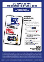 Offre exclusive appli : bon d’achat bieres et cidres chez Carrefour Valable du 29 mai au 01 juin 2025