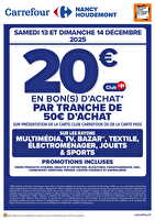 Opération bon(s) d’achat chez Carrefour Valable du 13 au 14 décembre 2025
