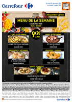 Menu de la semaine chez Carrefour Valable du 29 décembre 2025 au 03 janvier 2026