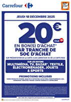 Bon d’achat à ne pas manquer ! des magasins Carrefour Valable du 18 décembre 2025