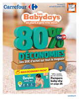 Les babydays chez Carrefour Valable du 13 au 26 janvier 2026