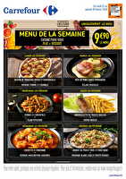 Menu de la semaine des magasins Carrefour Valable du 23 au 28 février 2026