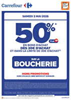Le bon plan boucherie, c’est samedi chez Carrefour Valable du 02 mai 2026