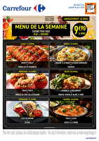 Menu cafétéria de la semaine des magasins Carrefour Valable du 13 au 18 avril 2026