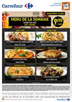 Menu de la semaine chez Carrefour Valable du 18 au 23 mai 2026
