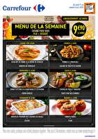 Menu de la semaine des magasins Carrefour Valable du 01 au 06 juin 2026