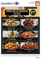 Menu de la semaine des magasins Carrefour Valable du 15 au 20 juin 2026
