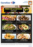 Menu cafétéria de la semaine chez Carrefour Valable du 22 au 27 juin 2026