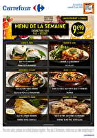 Menu de la semaine des magasins Carrefour Valable du 08 au 13 juin 2026