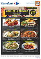 Menu de la semaine chez Carrefour Valable du 07 au 12 septembre 2026
