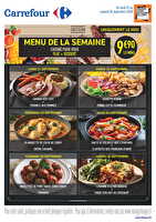 Menu de la semaine des magasins Carrefour Valable du 21 au 26 septembre 2026