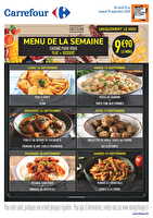 Menu de la semaine chez Carrefour Valable du 14 au 19 septembre 2026