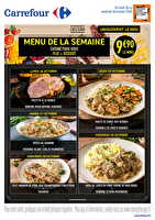 Menu de la semaine des magasins Carrefour Valable du 26 au 30 octobre 2026