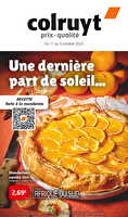 Une dernière part de soleil… des magasins Colruyt Valable du 01 au 05 octobre 2025