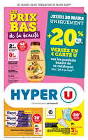 La beauté à prix bas ! chez Hyper U Valable du 18 au 30 mars 2025
