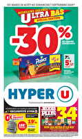 Quinzaine des prix ultra bas spécial rentrée chez Hyper U Valable du 26 août au 07 septembre 2025