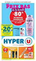 La beauté à prix bas chez Hyper U Valable du 02 au 14 septembre 2025