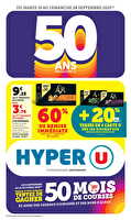Les prix bas de la semaine chez Hyper U Valable du 16 au 28 septembre 2025
