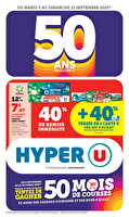 Les prix bas de la semaine des magasins Hyper U Valable du 09 au 21 septembre 2025
