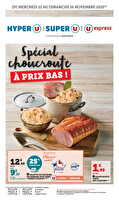 Spécial choucroute à prix bas ! des magasins Hyper U Valable du 12 au 16 novembre 2025