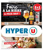 Foire à la bière à prix bas ! des magasins Hyper U Valable du 12 au 23 novembre 2025