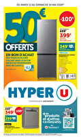 Les prix bas de l'électroménager chez Hyper U Valable du 12 au 24 mai 2026