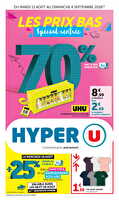La rentrée à prix bas des magasins Hyper U Valable du 11 août au 06 septembre 2026