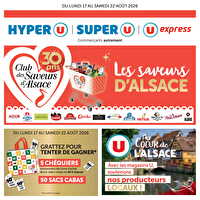 Les saveurs d'alsace chez Hyper U Valable du 17 au 22 août 2026