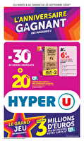 Quinzaine des prix ultra bas des magasins Hyper U Valable du 08 au 20 septembre 2026