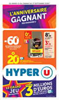 Quinzaine des prix ultra bas des magasins Hyper U Valable du 15 au 27 septembre 2026