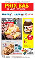 Prix bas de votre magasin des magasins Hyper U Valable du 15 au 27 septembre 2026