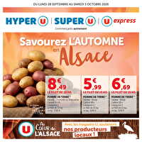 Savourez l'automne en alsace des magasins Hyper U Valable du 28 septembre au 03 octobre 2026