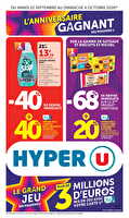 Anniversaire gagnant des magasins u chez Hyper U Valable du 22 septembre au 04 octobre 2026