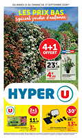 Jardin d'automne à prix bas des magasins Hyper U Valable du 15 au 27 septembre 2026