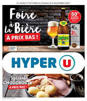 Foire à la bière à prix bas ! des magasins Hyper U Valable du 27 octobre au 08 novembre 2026