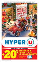 Prix bas de noël des magasins Hyper U Valable du 20 octobre au 06 décembre 2026