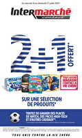 2+1 offert sur une sélection de produits chez Intermarché Valable du 16 au 27 juillet 2025
