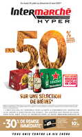 -50% de remise immédiate sur le 2ème sur une sélection de bières chez Intermarché Valable du 29 juillet au 10 août 2025