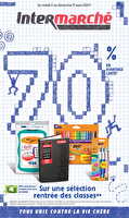 70% en avantage carte sur une sélection rentrée des classes chez Intermarché Valable du 05 au 31 août 2025
