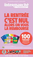 Découvrez nos offres spéciales rentrée des magasins Intermarché Valable du 26 août au 07 septembre 2025